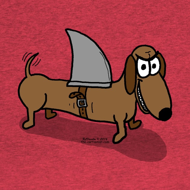 Wiener Dog with a Shark Fin by OutToLunch